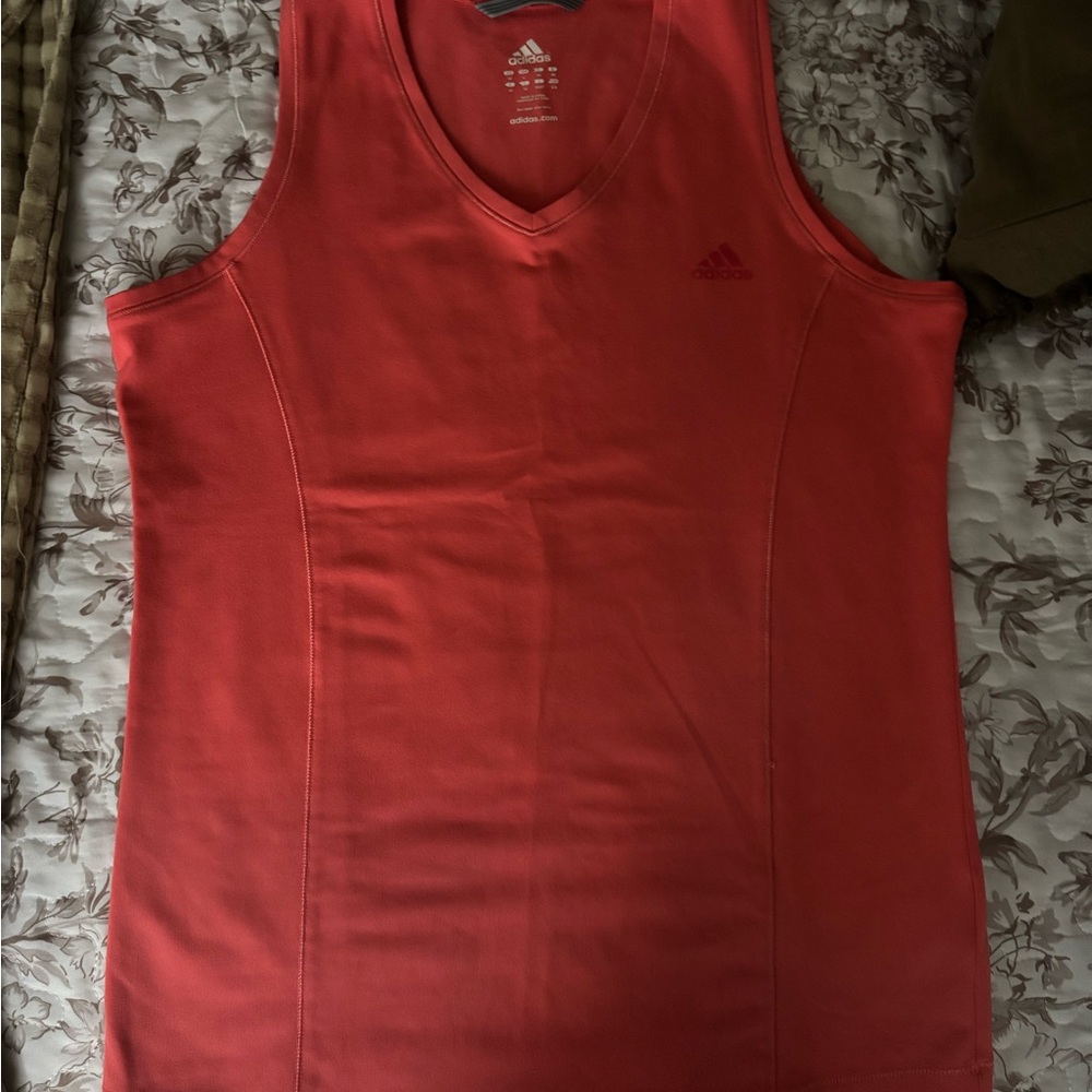 Adidas Coral V-Neck Top
